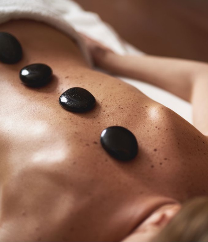 Hot stone massage treatment